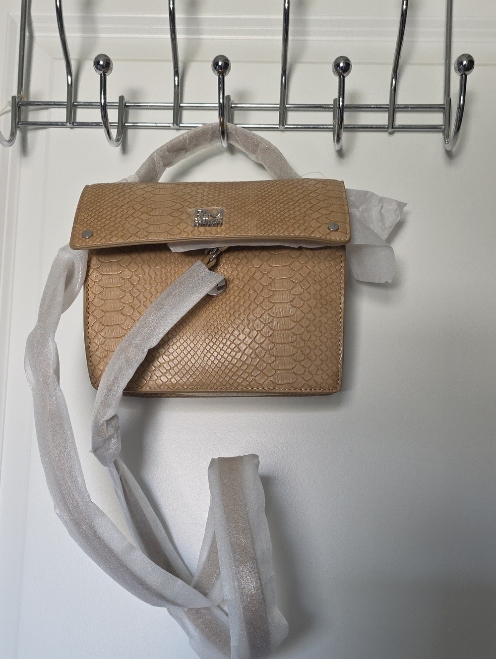 Rebecca Minkoff Tan Textured Crossbody Bag